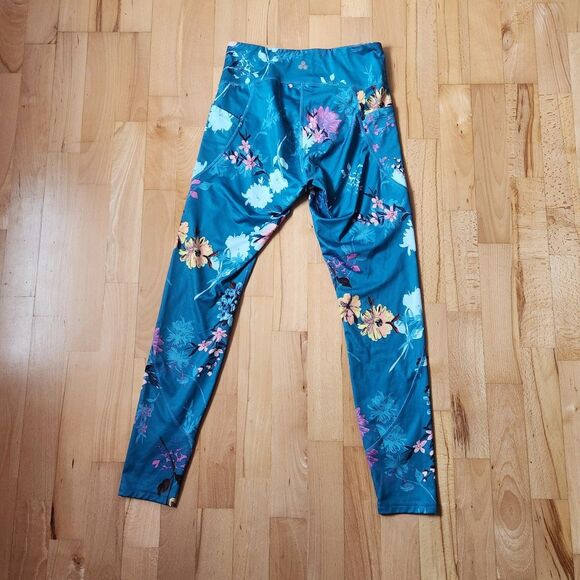 Tek Gear Teal floral leggings, Medium - Picture 5 of 5